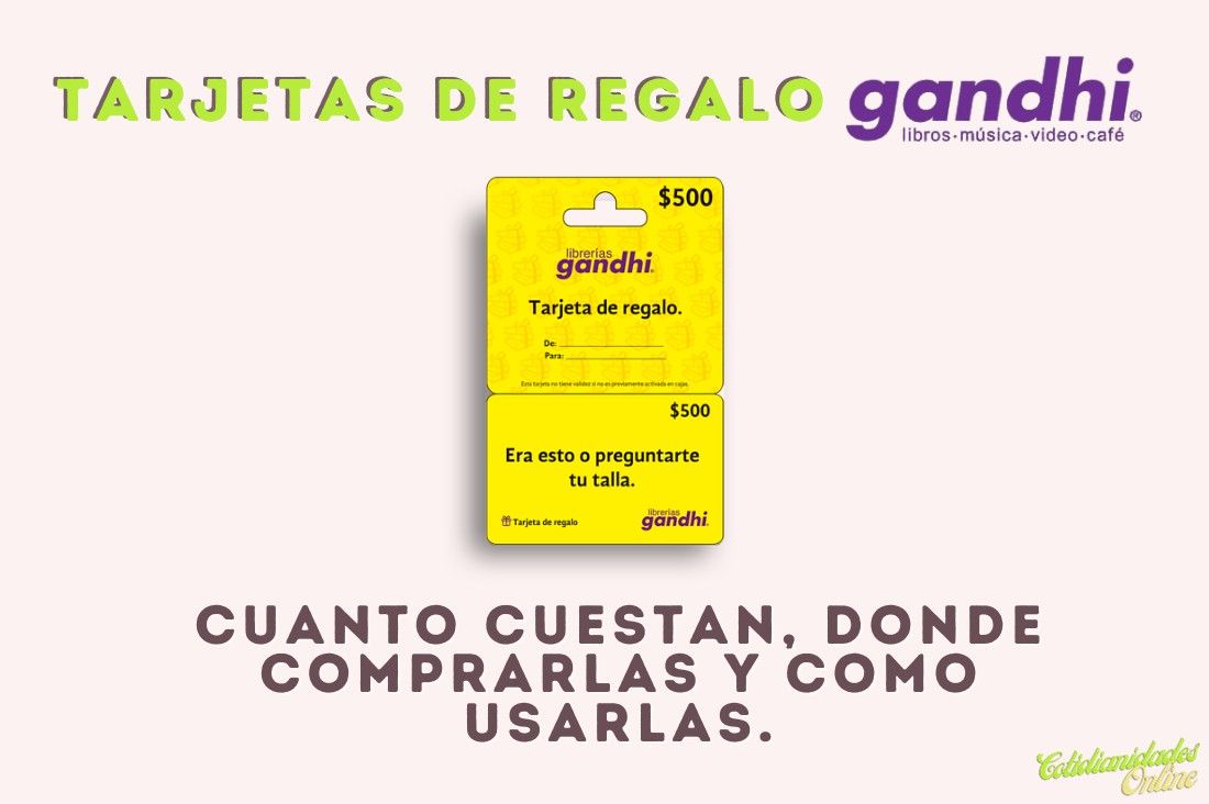 Tarjeta de Regalo Gandhi, Precio y Tarjeta Personalizada 3 Tarjetas de regalo gandhi precios como usarlas