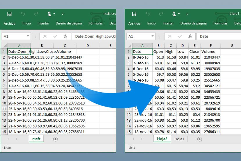 Cómo abrir un archivo CSV en Excel fácilmente 2 archivo csv