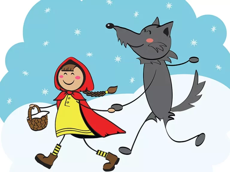 Qué le sucede a Caperucita Roja y el lobo feroz en el cuento