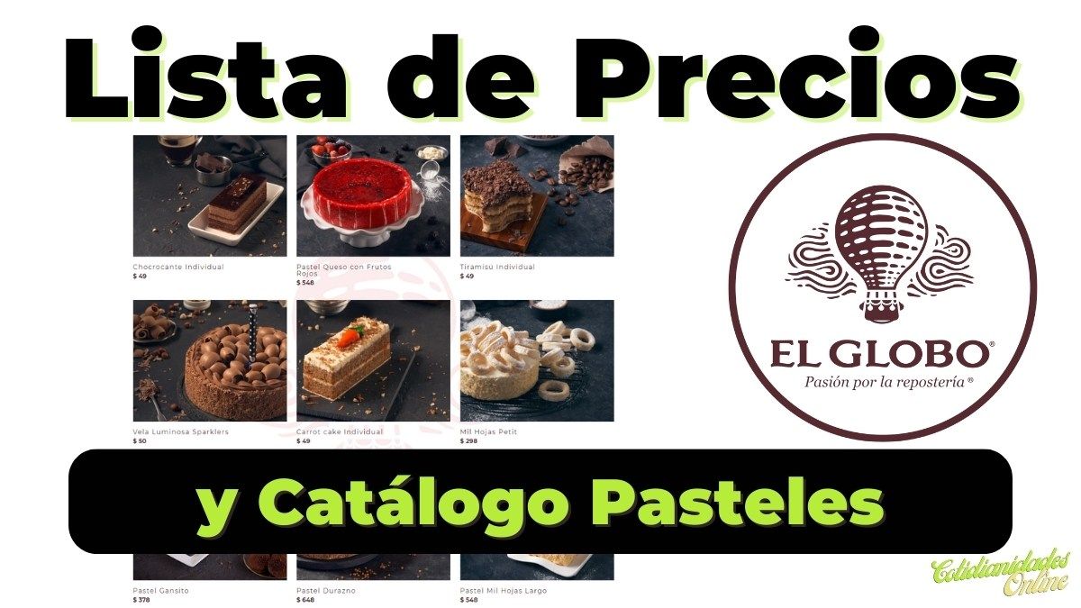 catalogo pasteles del globo precios