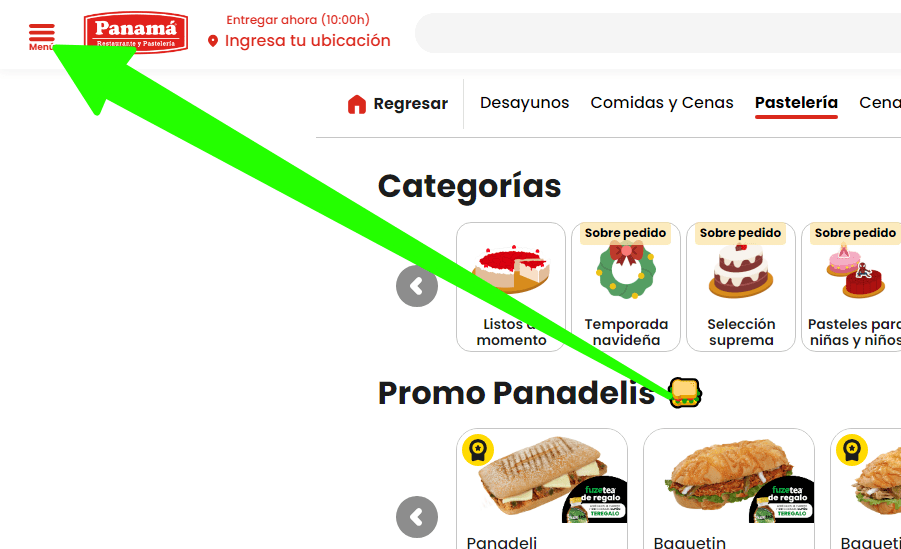 menu pasteleria panama