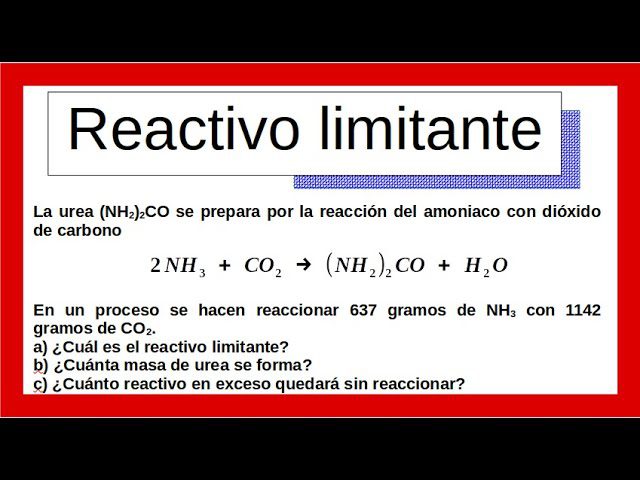 Qué es el reactivo limitante y en exceso en una reacción química 3 Qué es el reactivo limitante y en exceso en una reacción química