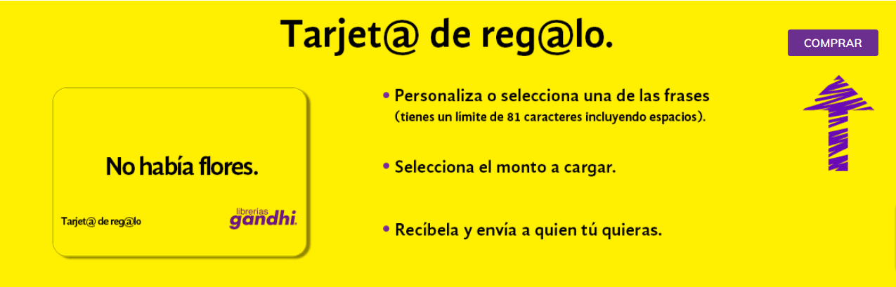 Tarjeta de Regalo Gandhi, Precio y Tarjeta Personalizada 6 tarjeta de regalo gandhi frase personalizada
